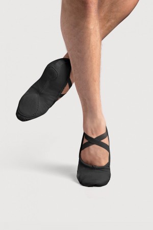 Bailarinas Bloch Perfectus Lona Split Sole Hombre Negras | YCLVQ69346