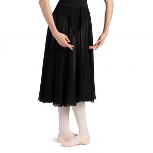 Falda Bloch Cambria Full Circle Chiffon Mujer Negras | CLCVG91654