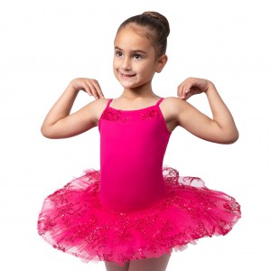 Leotardos Bloch Perlaida' Sequin Overlay Tutu Niños Mulberry | CLQCS48424