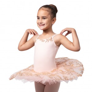 Leotardos Bloch Perlaida' Sequin Overlay Tutu Niños Rosas | CLEGJ97324