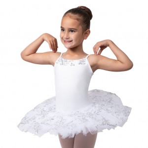 Leotardos Bloch Perlaida' Sequin Overlay Tutu Niños Blancas | UCLTG76321