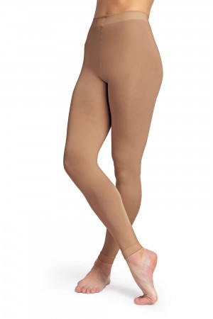 Mallas Bloch Contoursoft Footless Mujer Bloch Tan | UCLTG47840