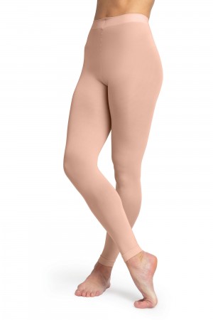 Mallas Bloch Contoursoft Footless Mujer Rosas | LCLTR30524