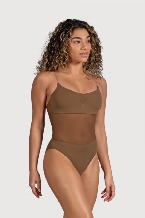 Ropa Interior Bloch Cordelia Mesh Panel Mujer Almond | CLQAV82260