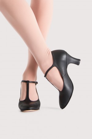 Tap y zapatos de escenario Bloch Chord T-Bar 76mm (3 inch) Mujer Negras | SCLVO41233