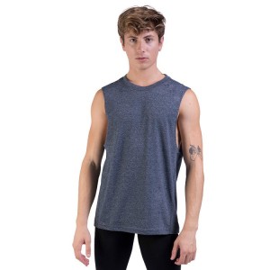 Tops Bloch Harris Relaxed Drop Arm Muscle Hombre Azul Marino | XCLGW31067