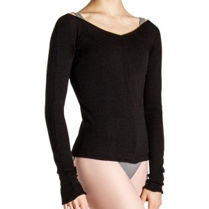 Tops Bloch Kara Long Sleeve V Mujer Negras | TCLWZ51533