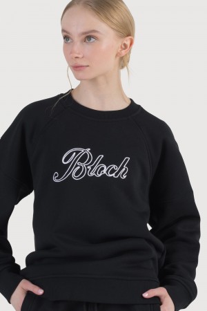 Tops Bloch Off-Duty Terry Crew Sweat Mujer Midnight | LCLTR88669