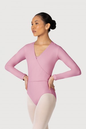 Tops Bloch Overture Crossover Long Sleeve Wrap Mujer Dusk | CLZDE10328