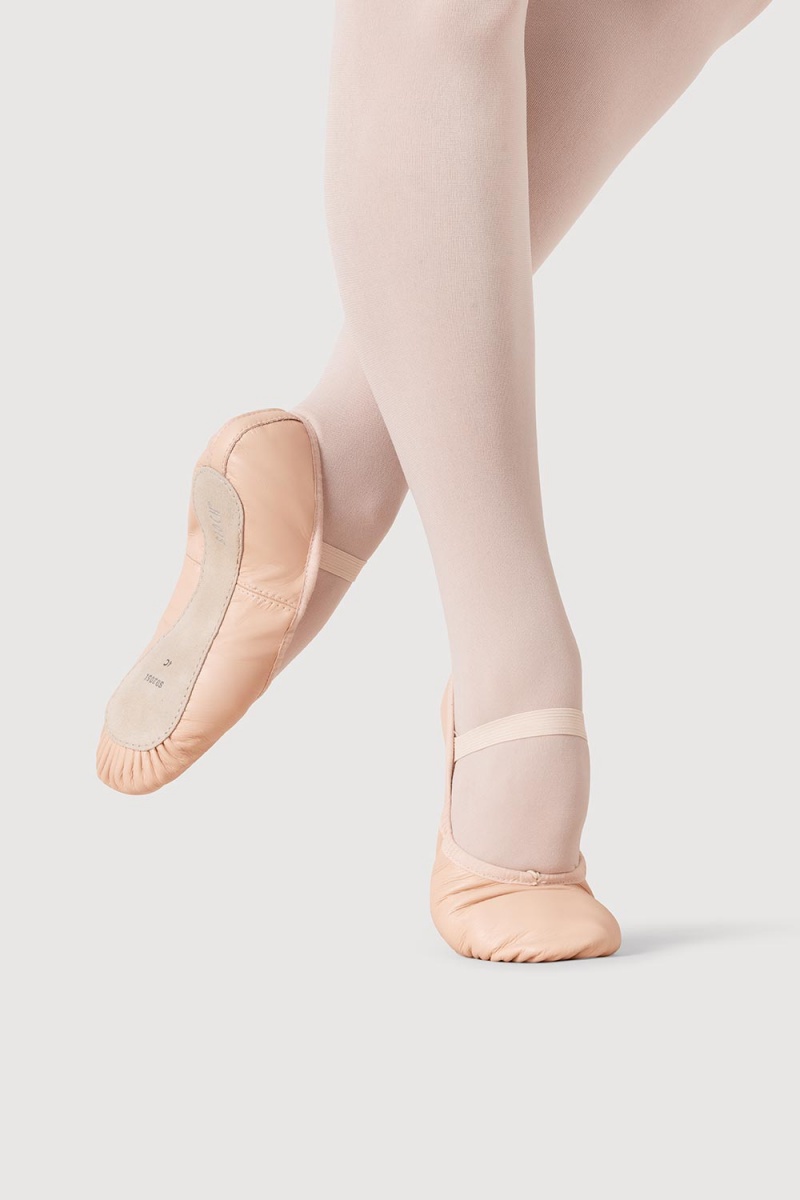 Bailarinas Bloch Dansoft Cuero Mujer Rosas | SCLNY92651