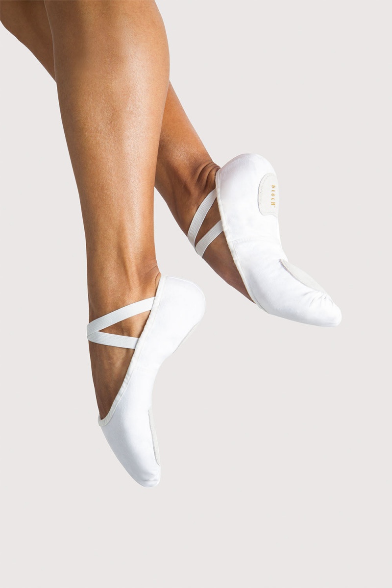 Bailarinas Bloch Proform Lona Hombre Blancas | LCLSX13823