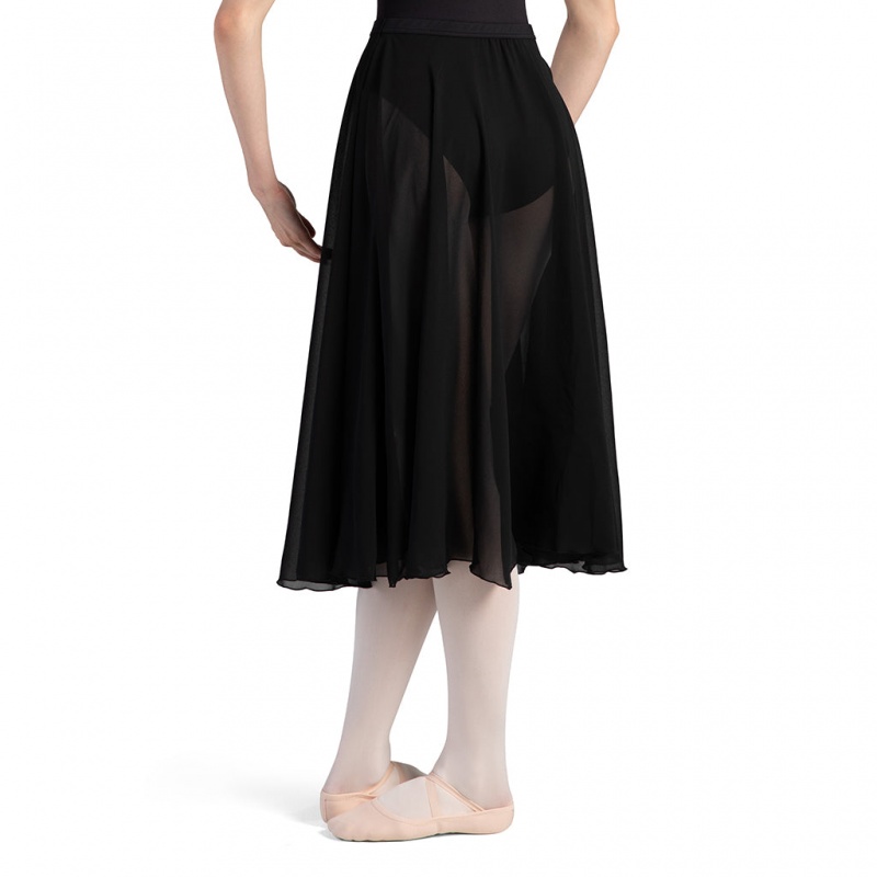 Falda Bloch Cambria Full Circle Chiffon Mujer Negras | CLCVG91654