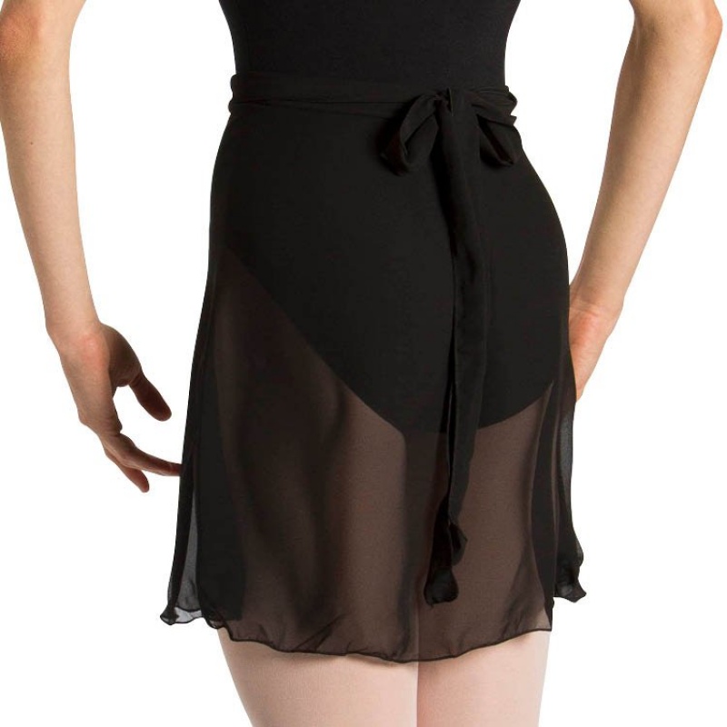 Falda Bloch Chantay Long Tulip Wrap Mujer Negras | LCLTR67681