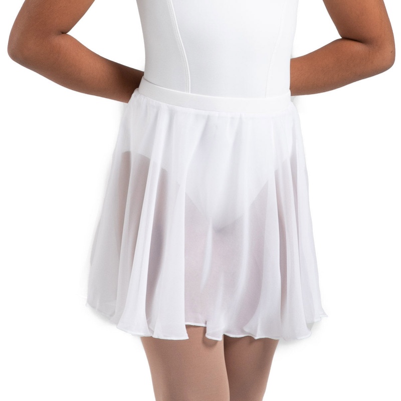 Falda Bloch Chayanne Chiffon Corta Circle Niños Blancas | UCLTG47971