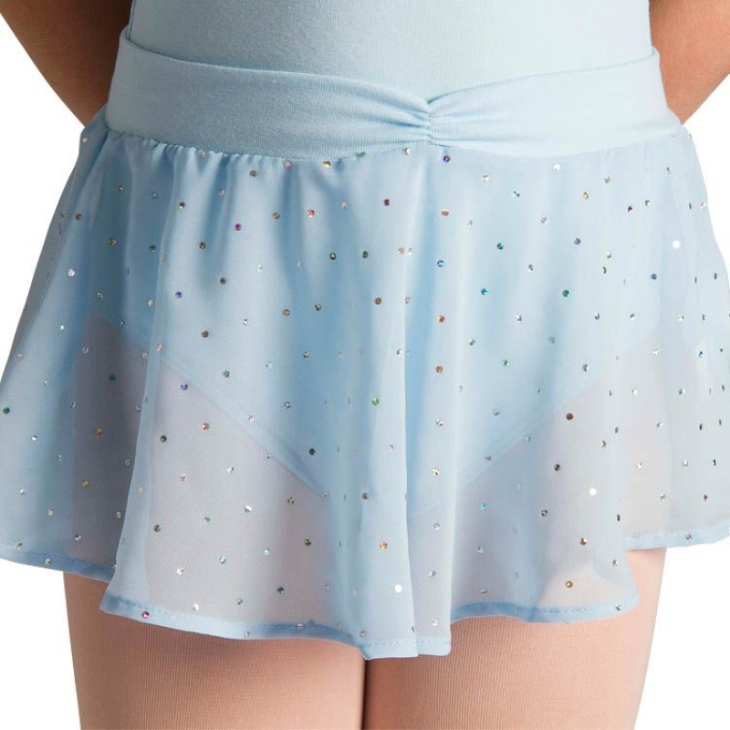 Falda Bloch Olesia Sequin Spotted Niños Azules | CLXMI44182