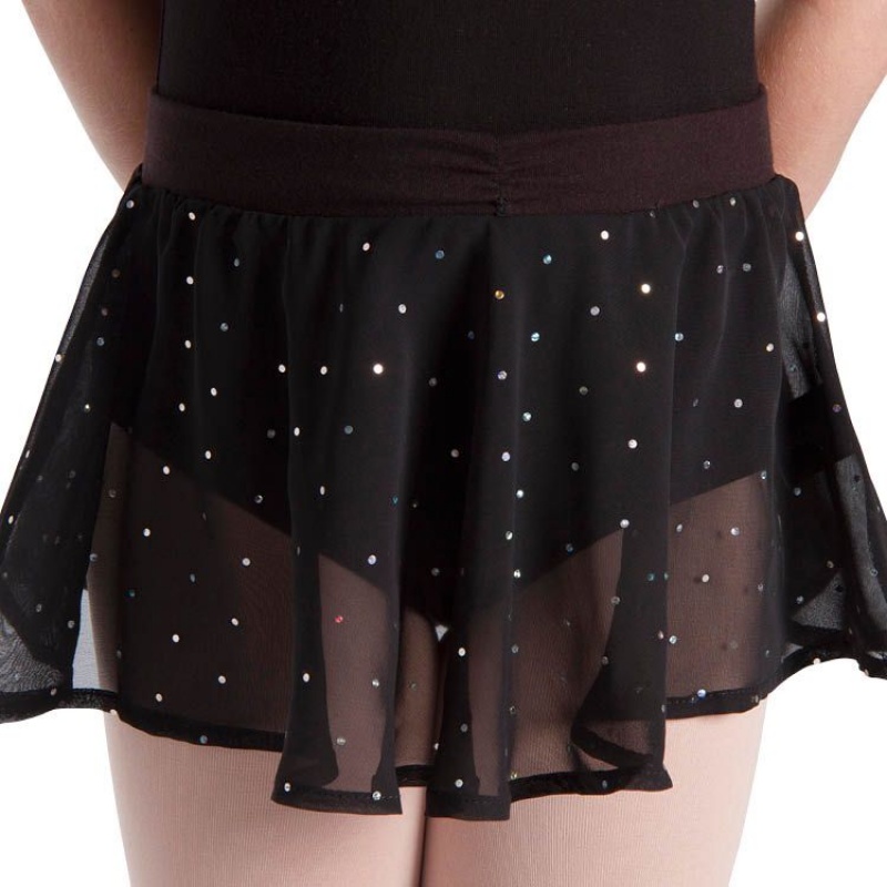 Falda Bloch Olesia Sequin Spotted Niños Negras | BCLSO53755