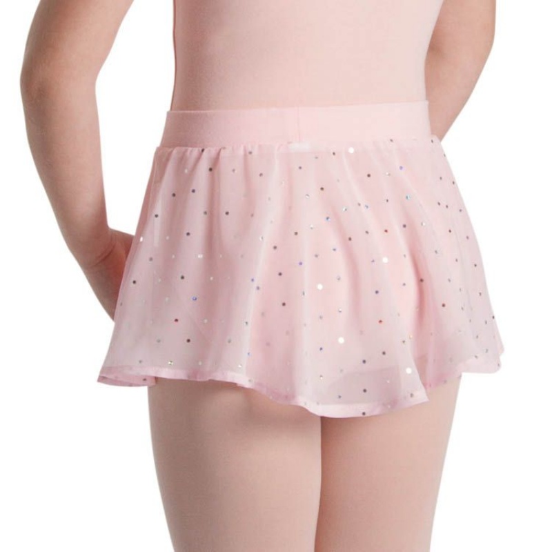 Falda Bloch Olesia Sequin Spotted Niños Rosas Claro | CLJBT95773