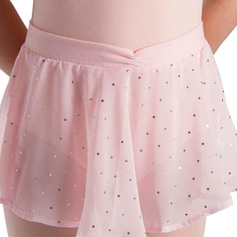 Falda Bloch Olesia Sequin Spotted Niños Rosas Claro | CLJBT95773