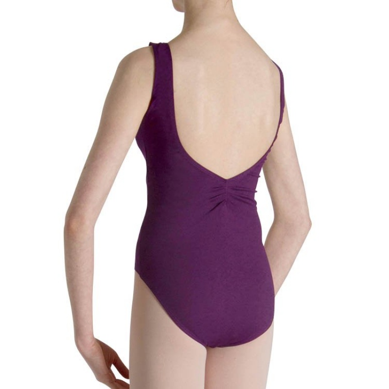 Leotardos Bloch Cecilia Gathered Tank Niños Plum | QCLUV30557