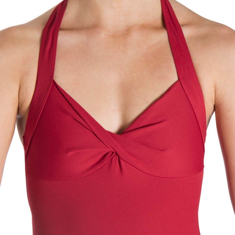 Leotardos Bloch Cinnamon Halter Mujer Rojas | CLJVR85617