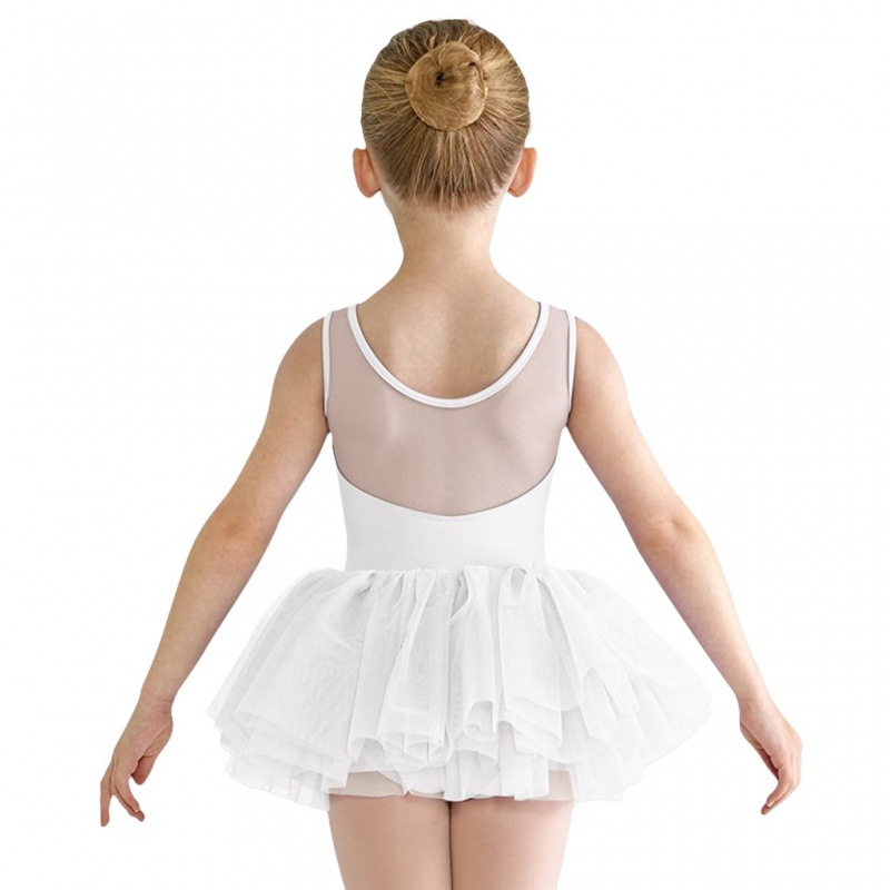 Leotardos Bloch Emica Sweetheart Tank Tutu Niños Blancas | LCLSX55798