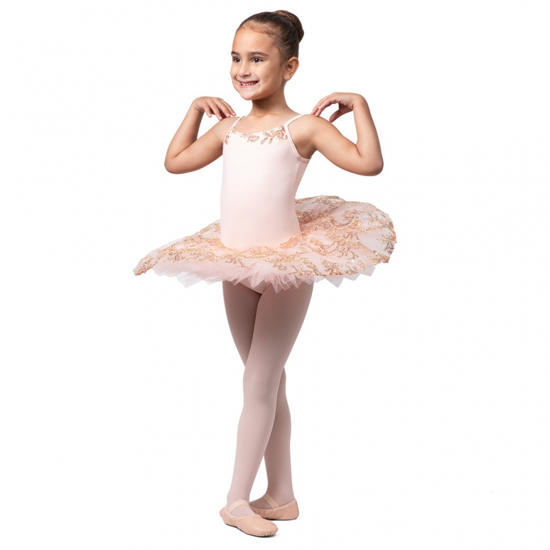 Leotardos Bloch Perlaida' Sequin Overlay Tutu Niños Rosas | CLEGJ97324