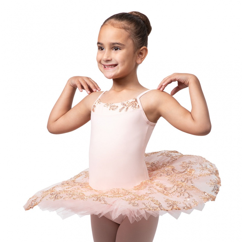 Leotardos Bloch Perlaida\' Sequin Overlay Tutu Niños Rosas | CLEGJ97324