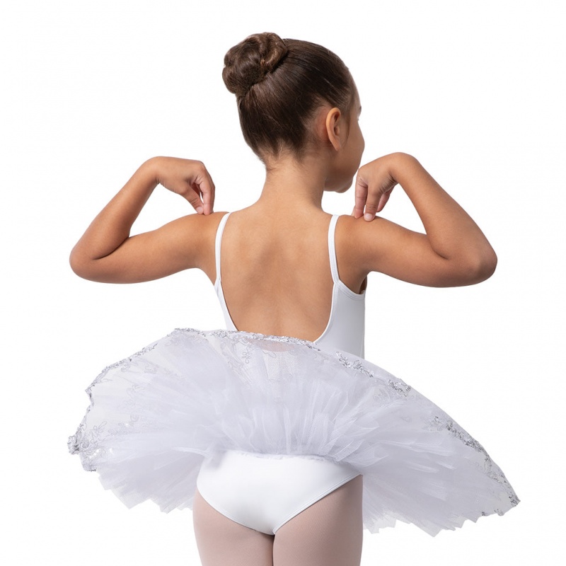 Leotardos Bloch Perlaida' Sequin Overlay Tutu Niños Blancas | UCLTG76321