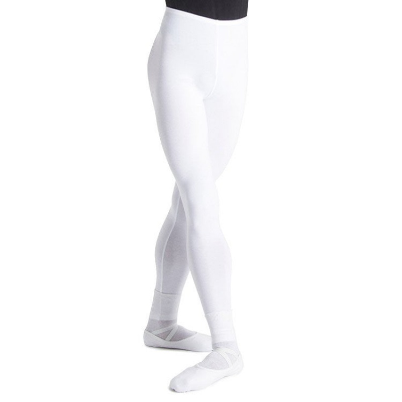 Mallas Bloch Dale High Cintura Full Length Hombre Blancas | DCLVO22105