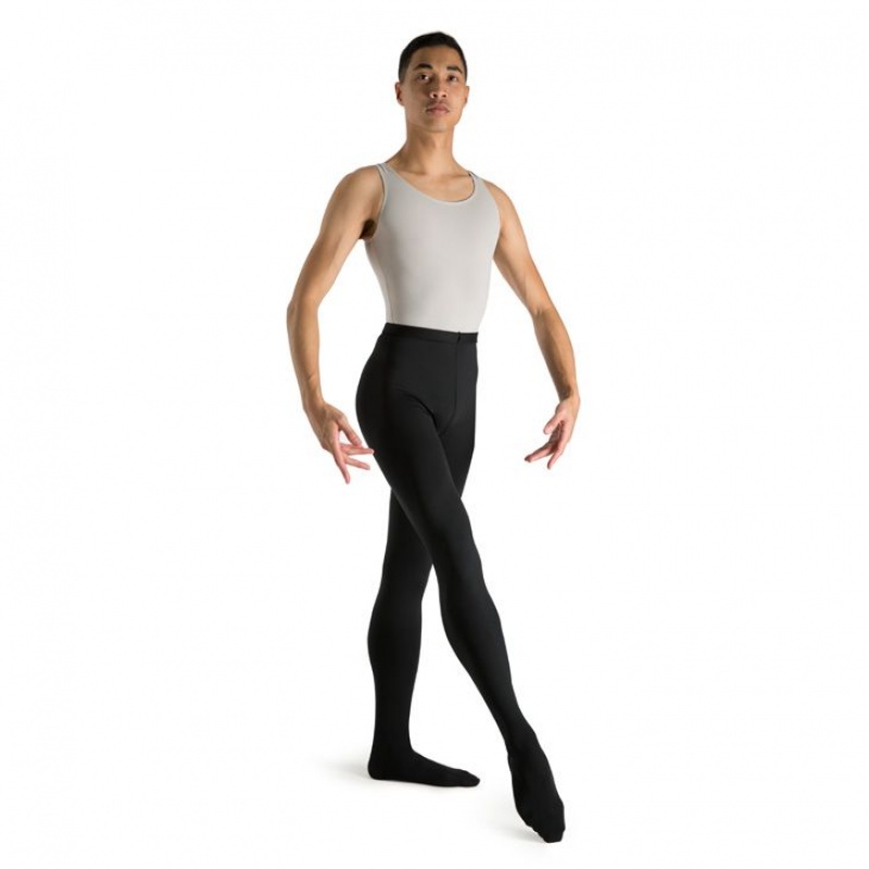 Mallas Bloch Mirella Footed Hombre Negras | CLJZR67483