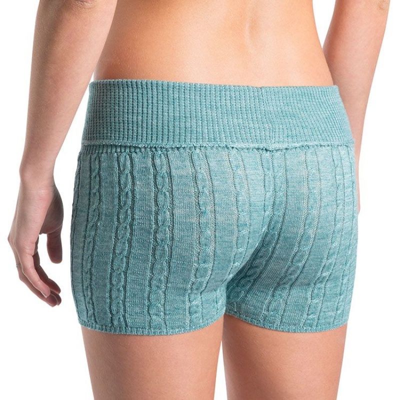 Pantalones Bloch Carezza Cable Knit Fold Down Mujer Verde Menta | CLIIZ51184