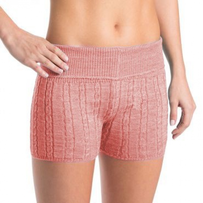 Pantalones Bloch Carezza Cable Knit Fold Down Mujer Rosas | ACLDF41399