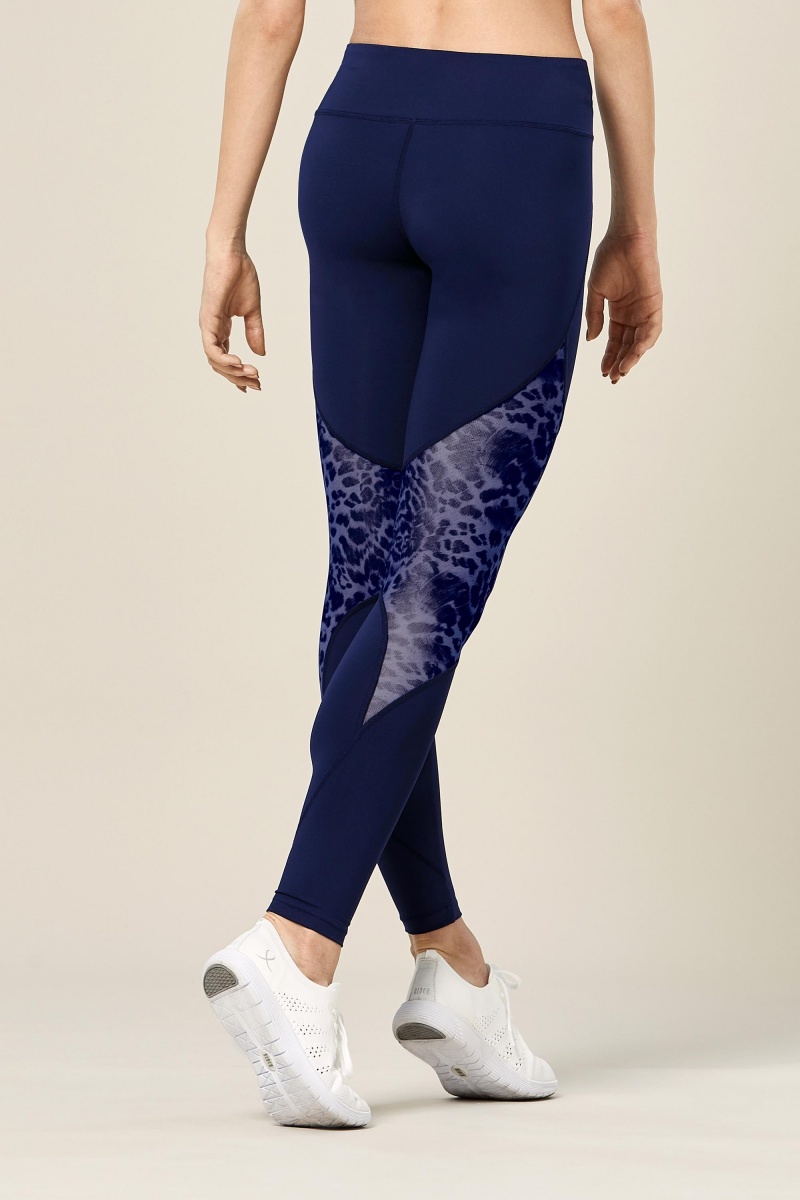 Pantalones Bloch Ezra Animal Printed Mesh Panelled Full Length Tight Mujer Parisian | GCLUC78951