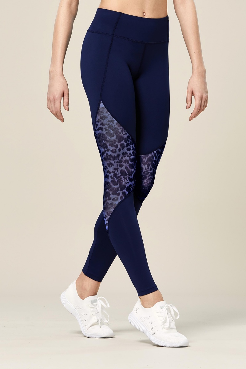 Pantalones Bloch Ezra Animal Printed Mesh Panelled Full Length Tight Mujer Parisian | GCLUC78951