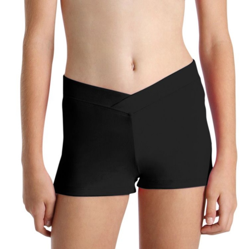 Pantalones Bloch Front Corta Niños Negras | XCLGW33098