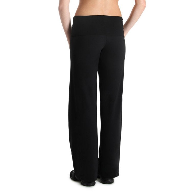 Pantalones Bloch Roll Down Mujer Negras | QCLWA97065