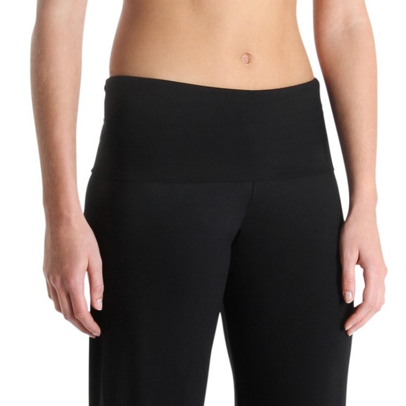 Pantalones Bloch Roll Down Mujer Negras | QCLWA97065