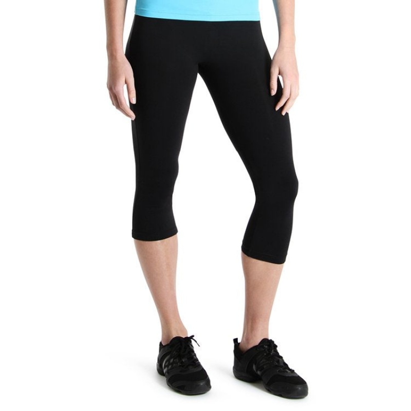 Pantalones Bloch V Front ¾ Tight Mujer Negras | UCLND35173