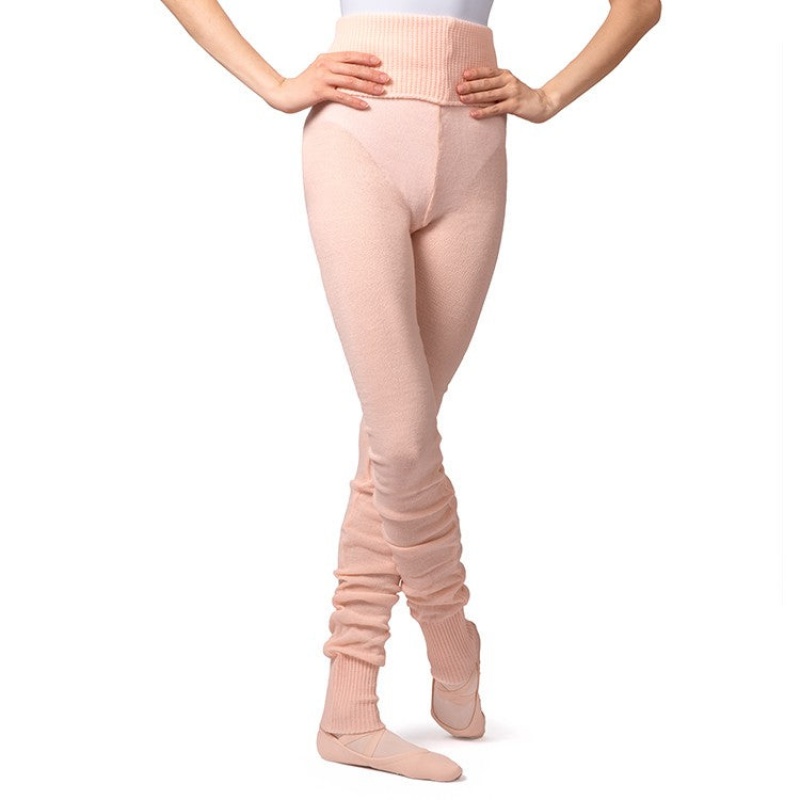 Prendas De Punto Bloch Full Length Roll Cintura Womens Warmup Pant Mujer Rosas | CLQAV48560