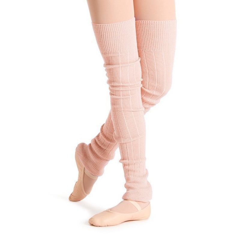 Prendas De Punto Bloch Long Acanalado Legwarmers Mujer Rosas | CLXBR17429