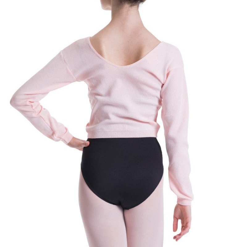 Prendas De Punto Bloch Overt Cropped Long Sleeve Womens Sueter Mujer Rosas | YCLGT30590