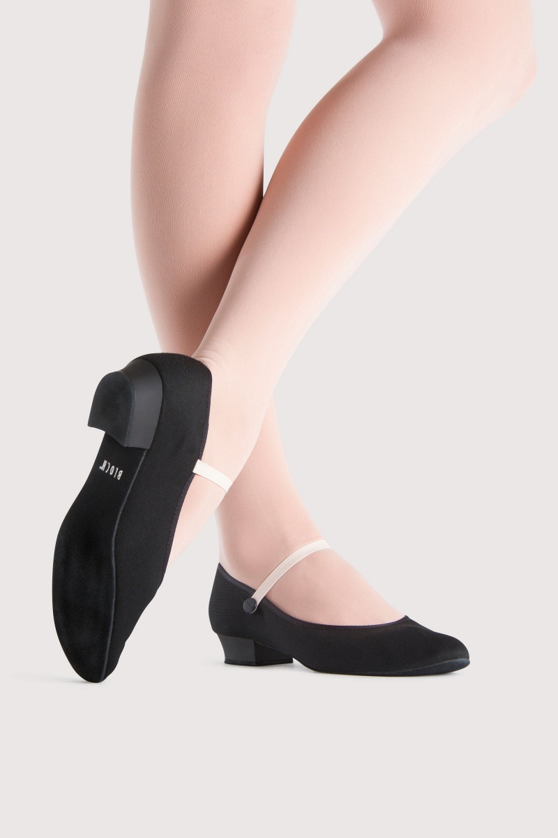 Tap y zapatos de escenario Bloch Accent Lona Mujer Negras | DCLKV40031