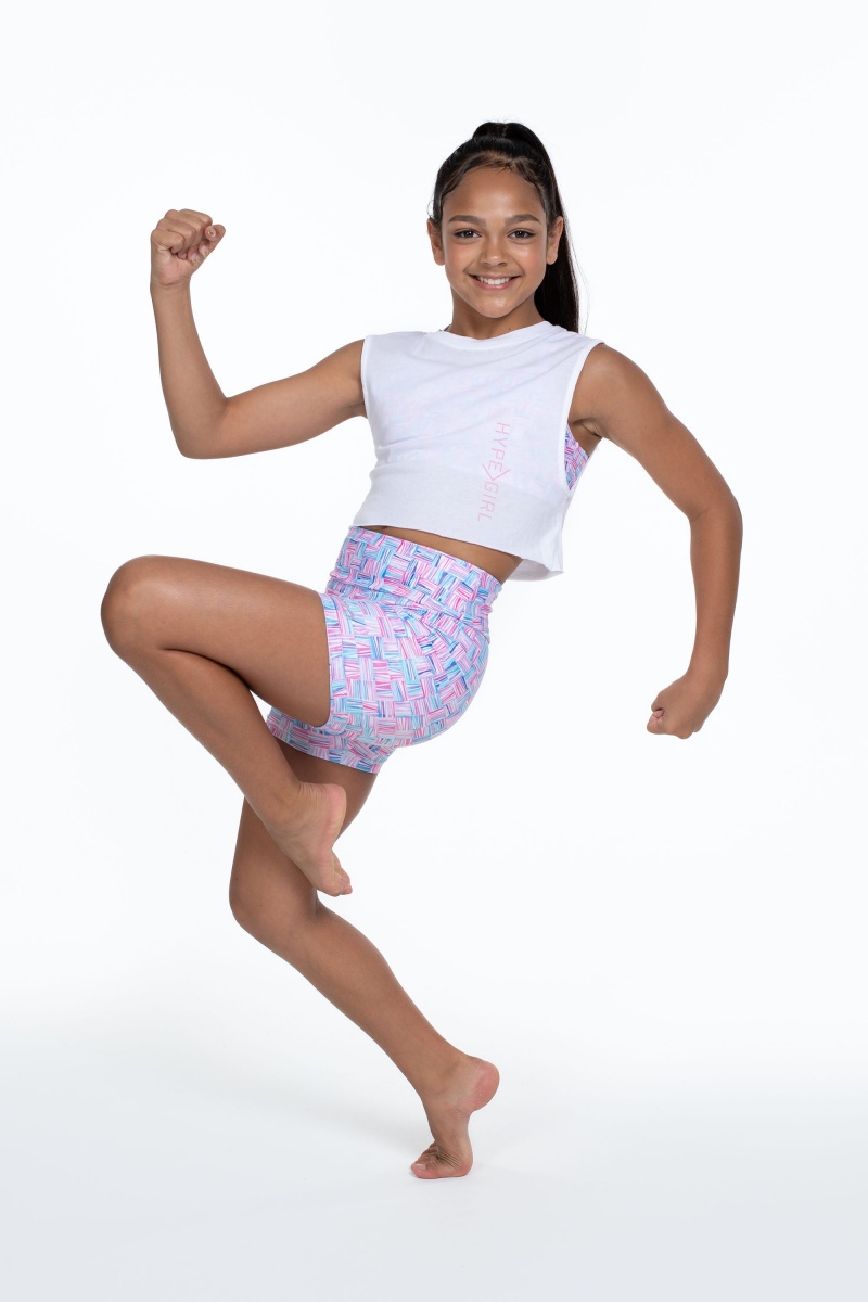 Tops Bloch Flo Active Crop Muscle Niños Blancas | ZCLNQ21338