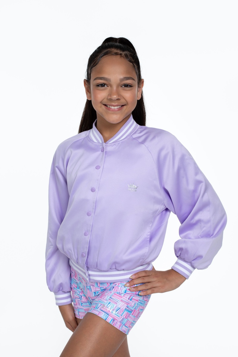 Tops Bloch Flo Active Rizzo Bomber Jacket Niños Lilac | ECLHC84100