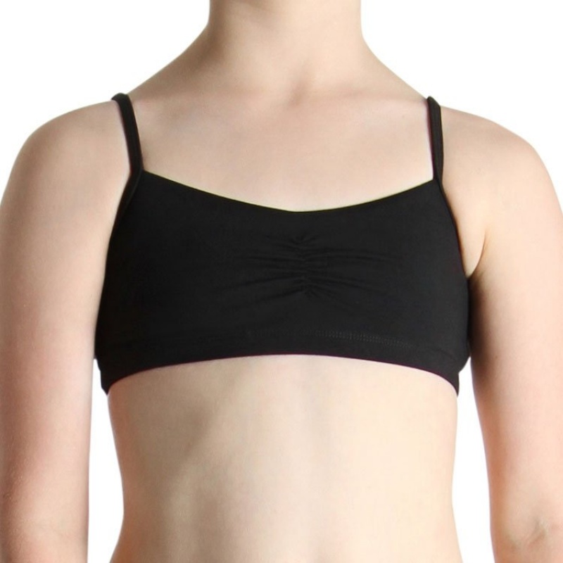 Tops Bloch Gather Front Crop Niños Negras | CLJBT43786