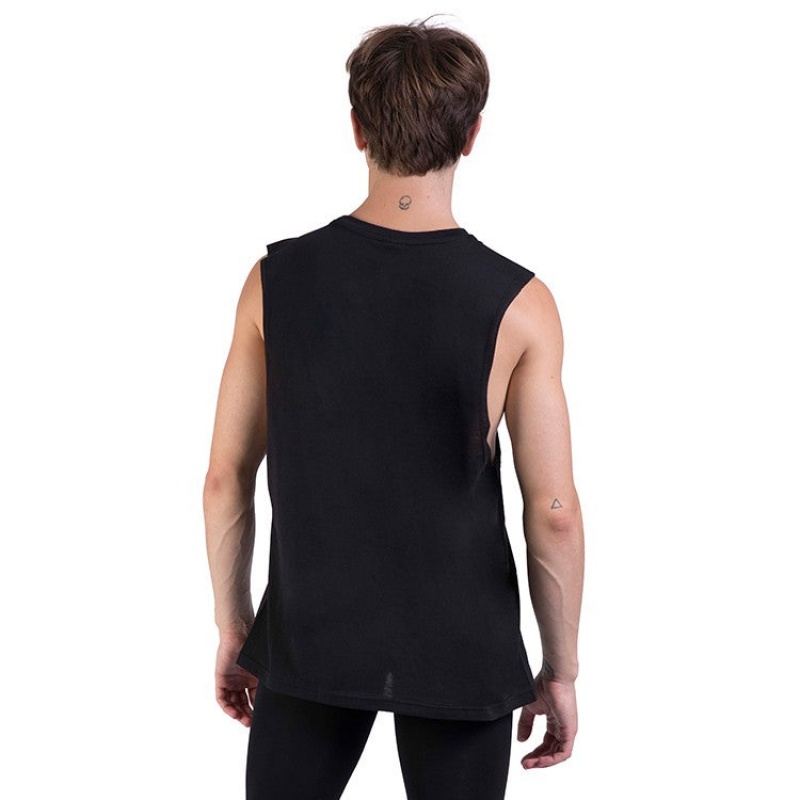 Tops Bloch Harris Relaxed Drop Arm Muscle Hombre Negras | QCLWA36859