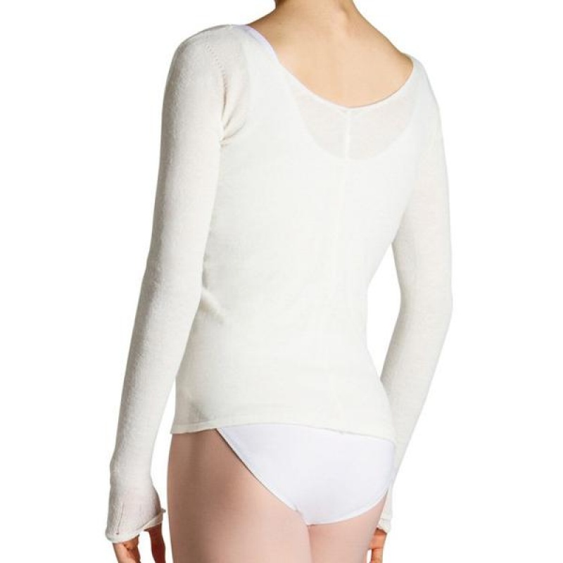 Tops Bloch Kara Long Sleeve V Mujer Blancas | ZCLMJ51218