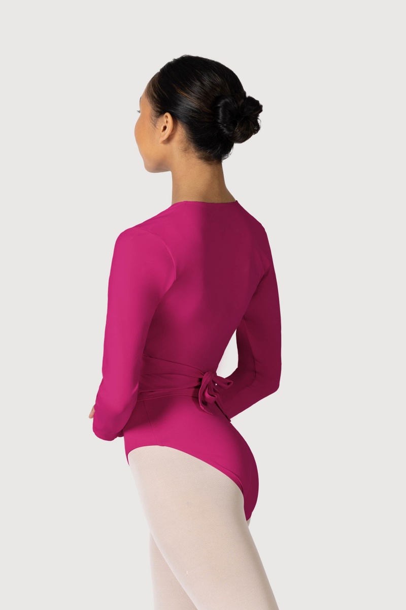 Tops Bloch Overture Crossover Long Sleeve Wrap Mujer Mulberry | FCLUI73329