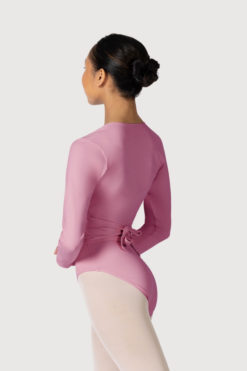 Tops Bloch Overture Crossover Long Sleeve Wrap Mujer Dusk | CLZDE10328